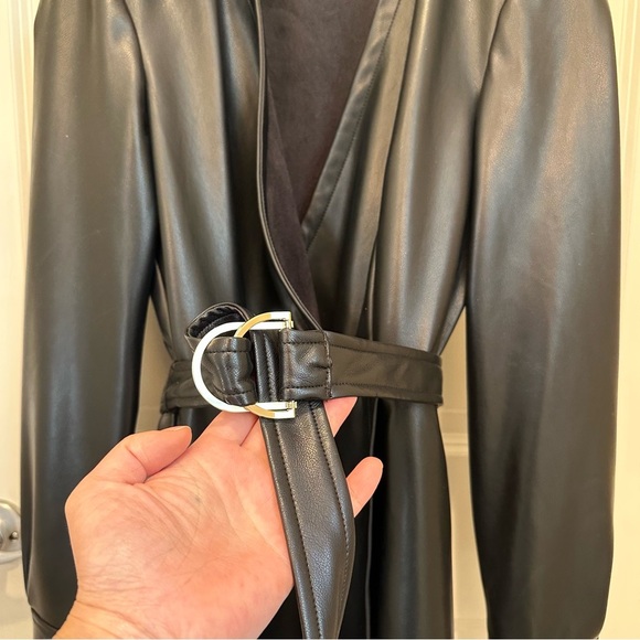 PennyBlack by Max Mara Label-cut ‘Riva’ Faux Leather Dress Size: small US4/6 - Picture 11 of 16